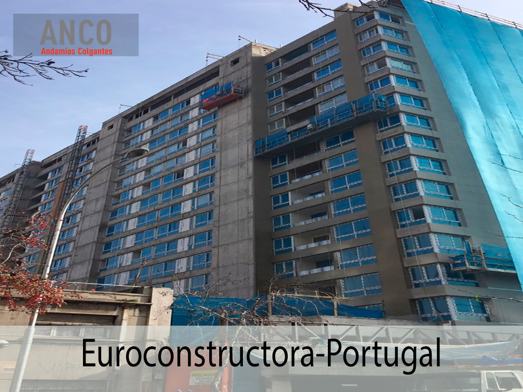 Euroconstructora Portugal cotizando andamios colgante